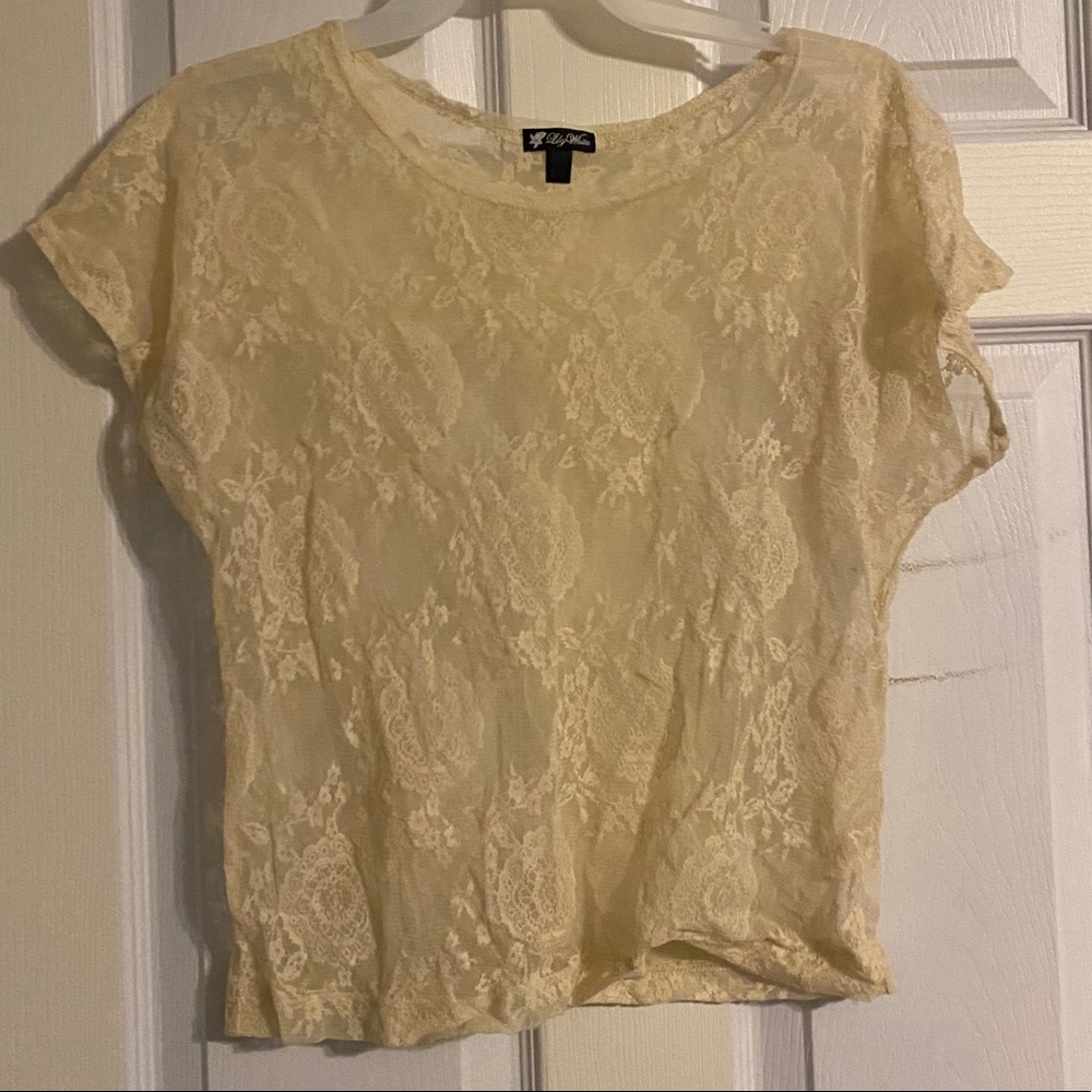 Lily White mesh/lace top